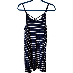 Navy and White Striped Dress